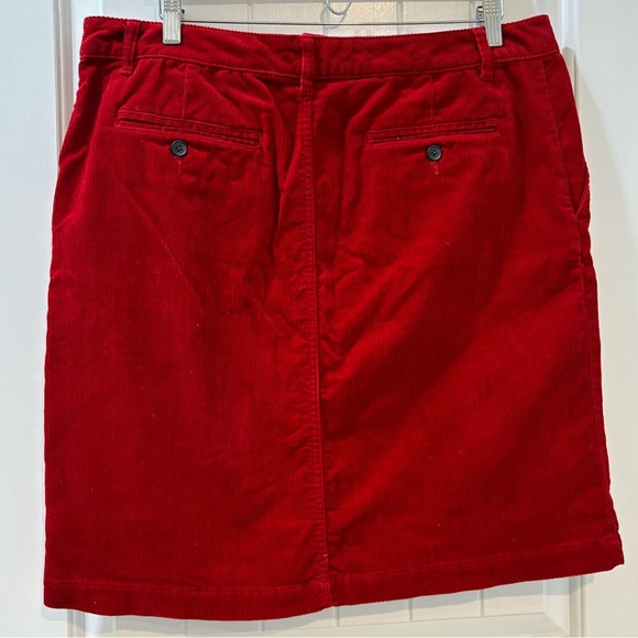 American Living Red Corduroy Skirt Size 14 70s Boho - Picture 2 of 3